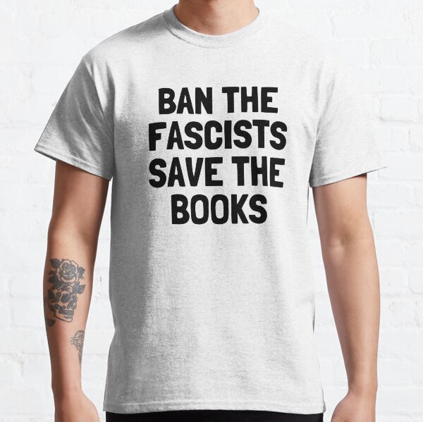 Vista previa del artículo con la obra «Prohibir a los fascistas, salvar los libros, antifascista, amante de los libros», diseñado y vendido por yass-art.