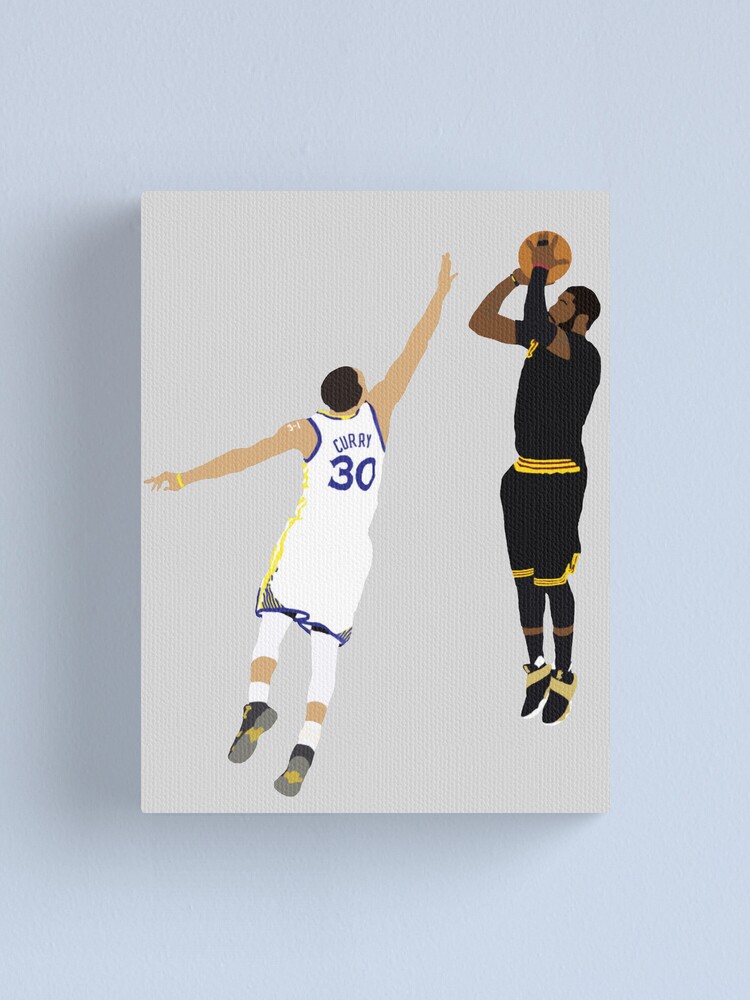 Kyrie Irving Clutch Shot Over Stephen Curry Canvas Print