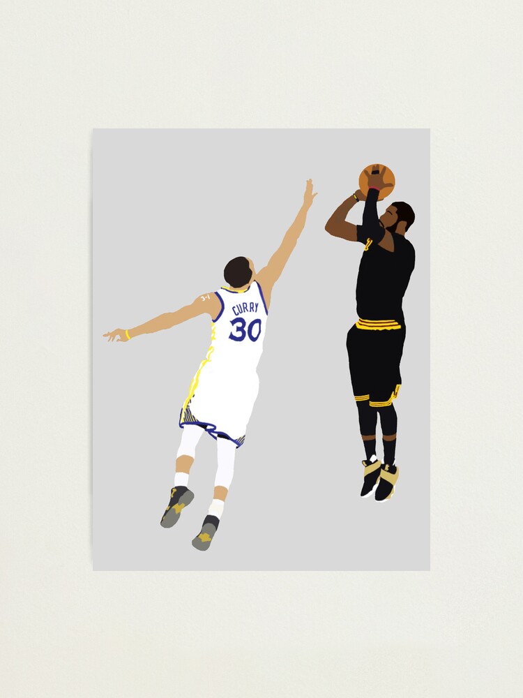 Kyrie Irving Clutch Shot Over Stephen Curry Photographic Print