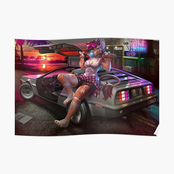 Car Girl Posters Redbubble