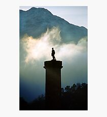 Glenfinnan monument in the mist Photographic Print