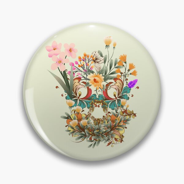 Item preview, Flower Skull designed and sold by Nobiasstore.