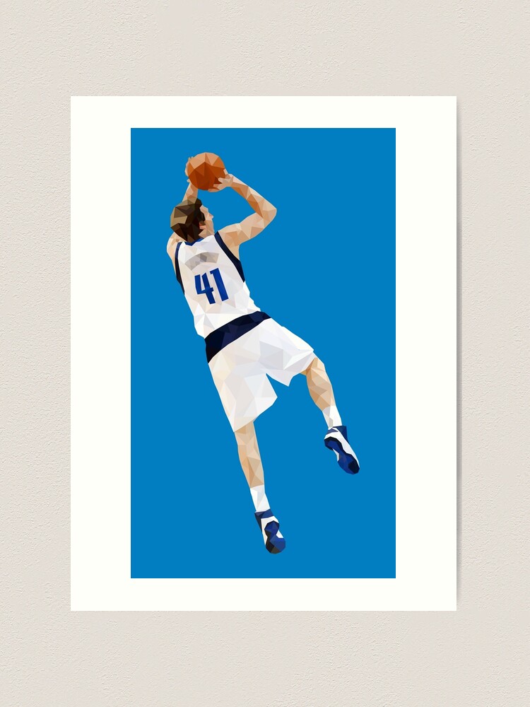 Dirk Nowitzki Wallpaper, Self Adhesive Peel & Stick Wall Sticker, Splash Effect Print, Sports Art Wallpaper, Wall Decor, Man Cave Gift 2024