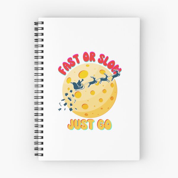 Item preview,  Fast Or Slow Just Go - Santa In sleigh flying Over The Moon designed and sold by ImagesDesigns.