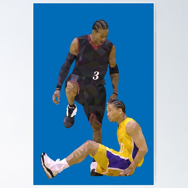 Item preview, Allen Iverson Steps Over Tyronn Lue Low Poly designed and sold by RatTrapTees.