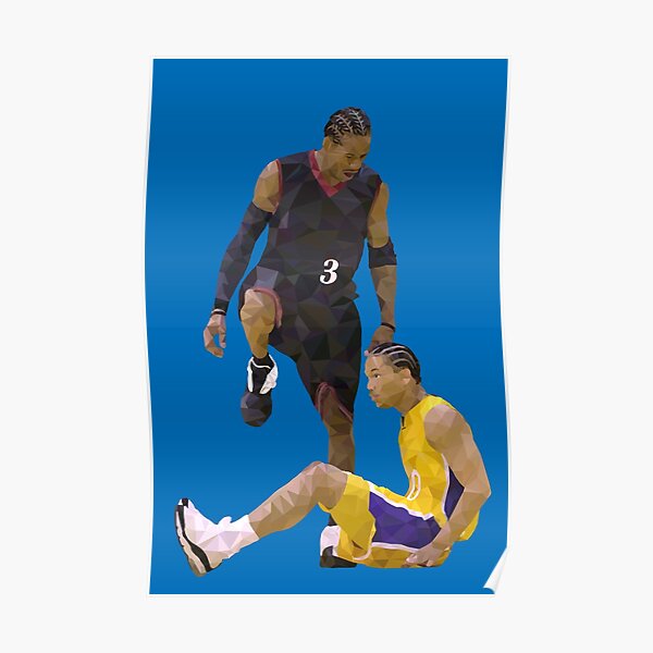 Allen Iverson Steps Over Tyronn Lue Low Poly Poster