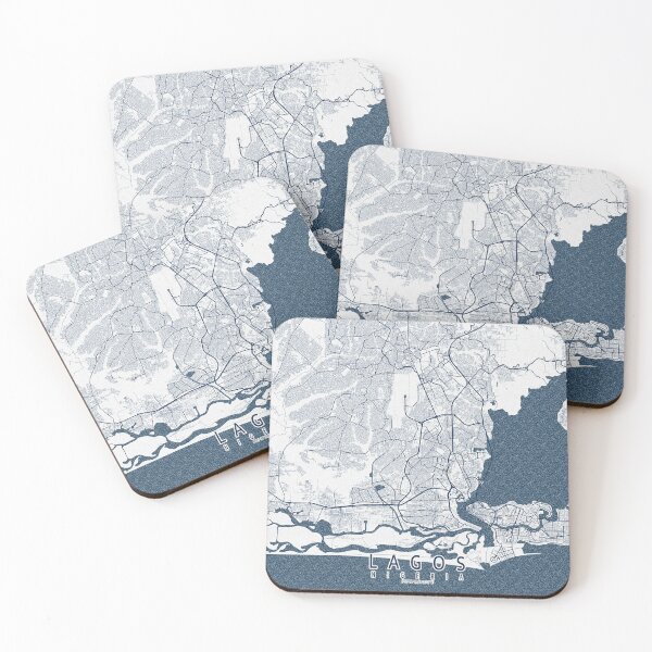 Item preview, Lagos City Map of Nigeria - Coastal designed and sold by deMAP.