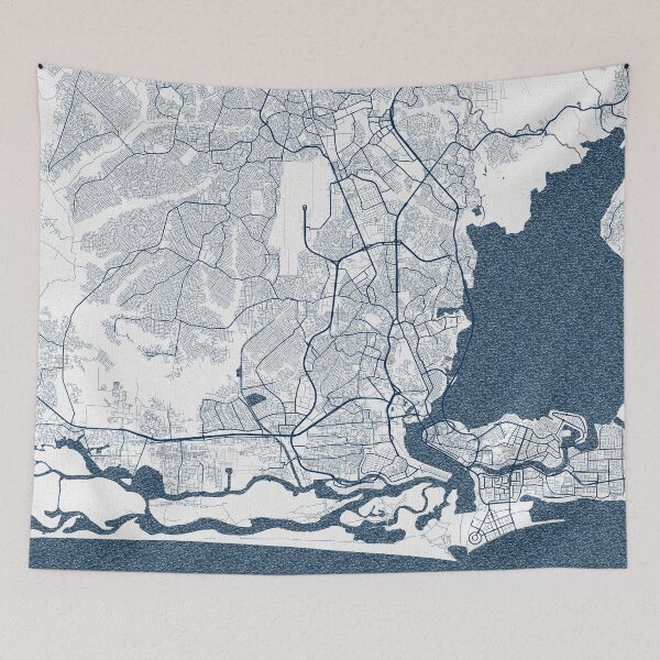 Item preview, Lagos City Map of Nigeria - Coastal designed and sold by deMAP.
