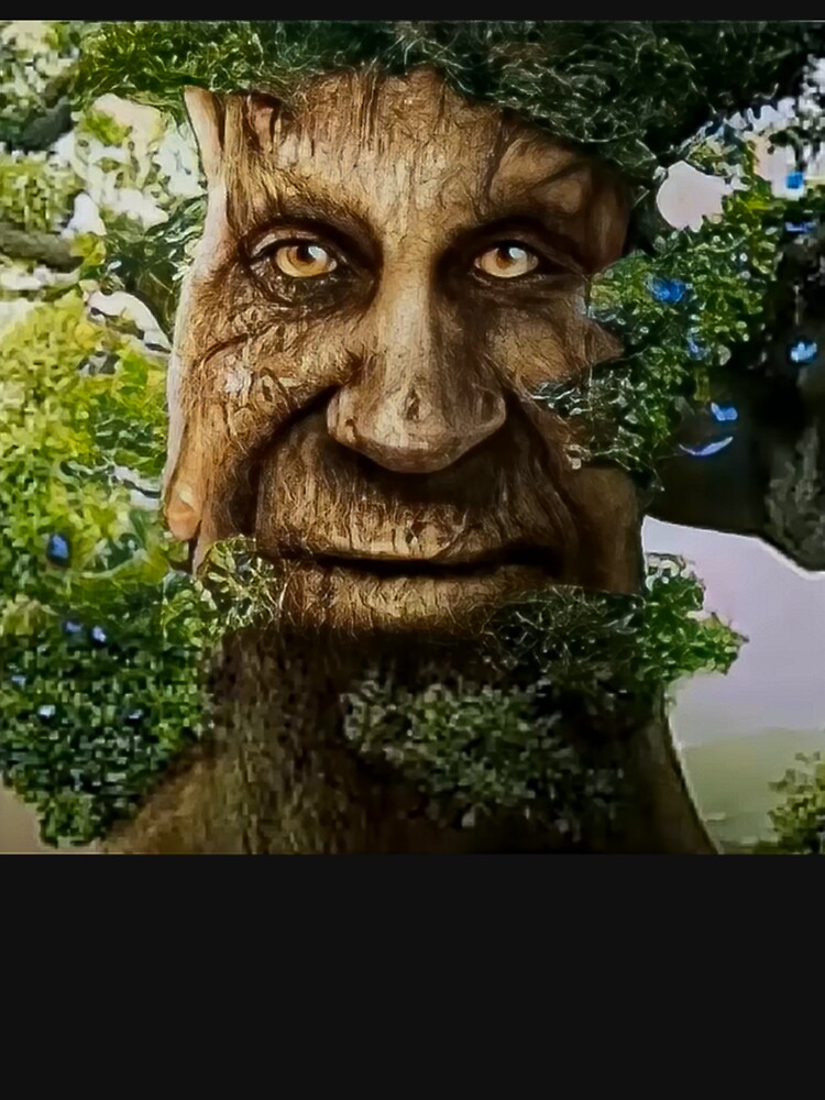 Wise Mystical Tree Face Old Mythical Oak Tree Funny Meme Kids T