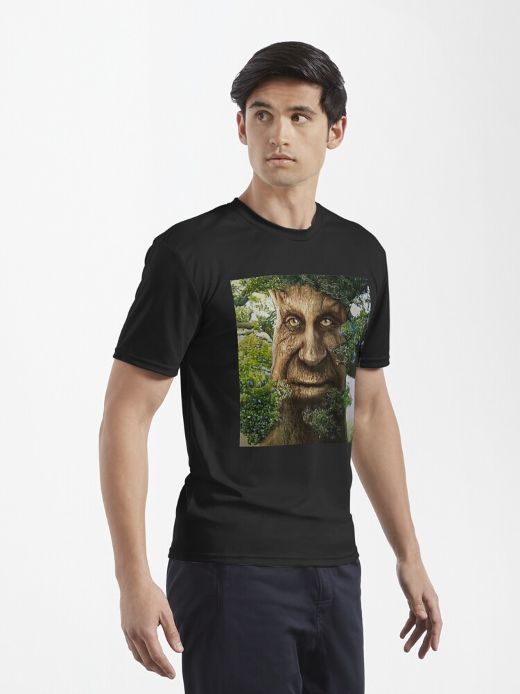 Wise Mystical Tree Face Old Mythical Oak Tree Funny Meme Kids T-Shirt