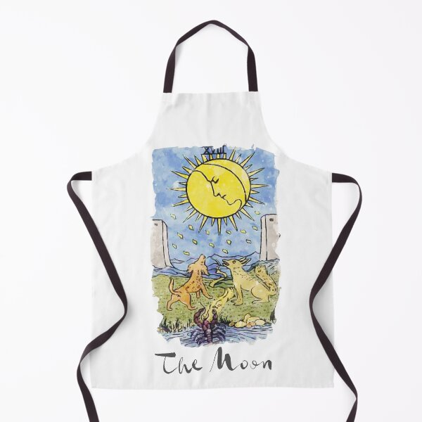 Item preview, The Moon Major Arcana RWS Tarot Card Painting designed and sold by ApolloTarot.