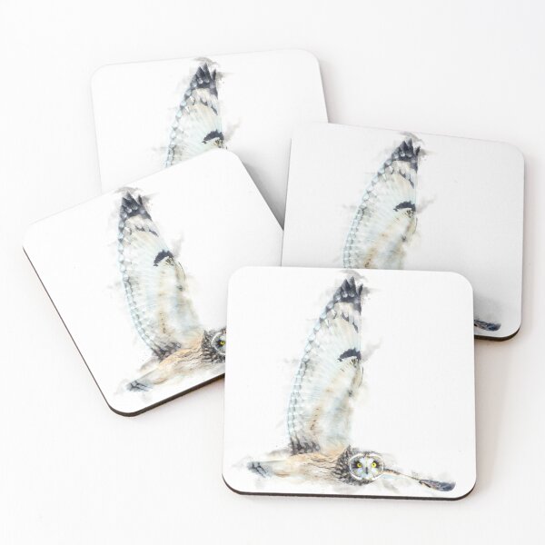 Item preview, Short-eared Owl Watercolour Artwork designed and sold by Typeglyphs.