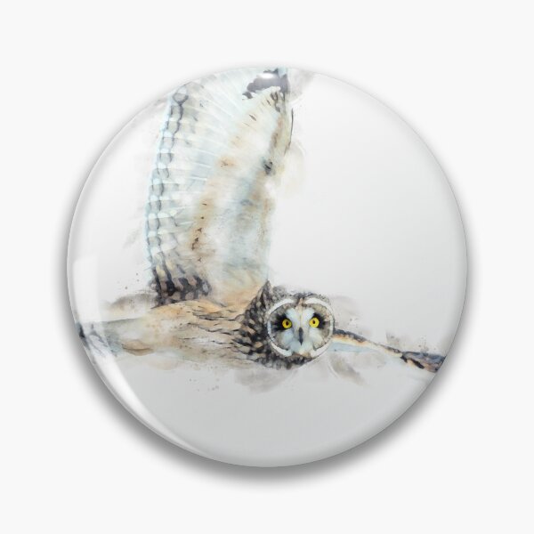 Item preview, Short-eared Owl Watercolour Artwork designed and sold by Typeglyphs.