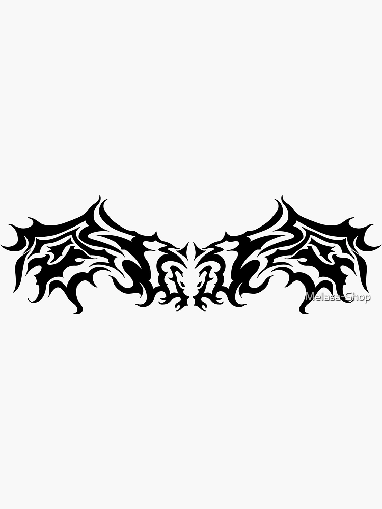 Bat and symmetric tribals Royalty Free Vector Image