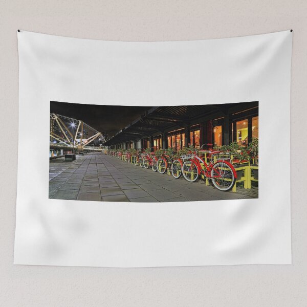 Item preview, Row of Ride Bikes at Night designed and sold by ea-photos.