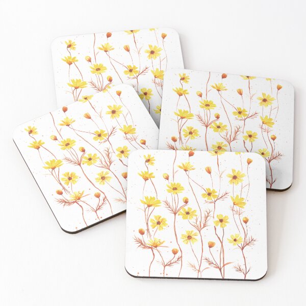 Item preview, Yellow cosmos flowers designed and sold by cesartorresart.