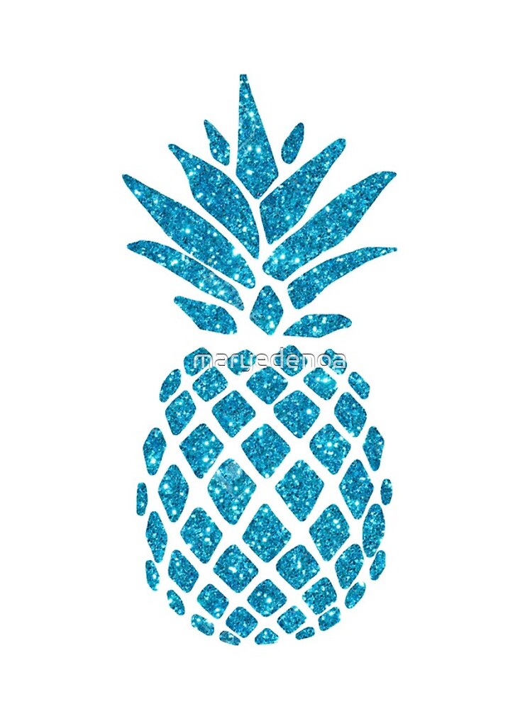 Blue Glitter Pineapple