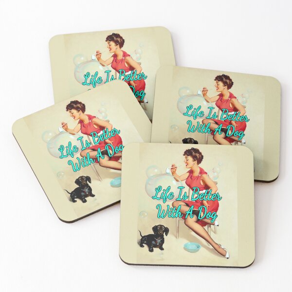 Item preview, 1950’s Pinup Blowing Bubbles With Dog Gil Elvgren designed and sold by KellysComColors.