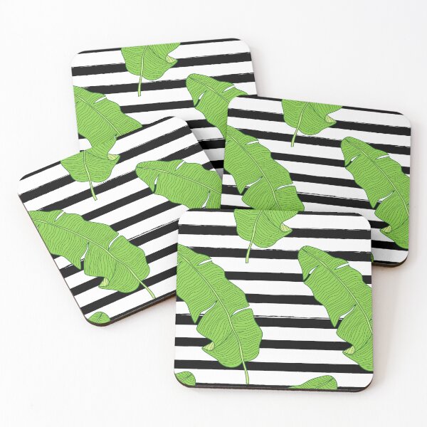 Item preview, Leaves On Striped Background designed and sold by TheCatmeow2000.