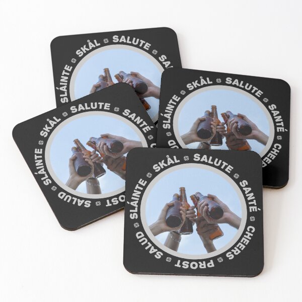 Item preview, Salute - cheers in several languages! grey designed and sold by OptLuv.