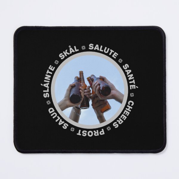 Item preview, Salute - cheers in several languages! grey designed and sold by OptLuv.
