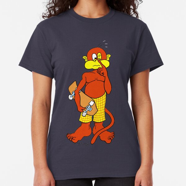 Board/Bored Skateboard Monkey Nose Pick Classic T-Shirt