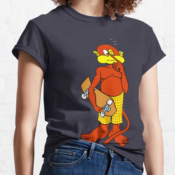 Board/Bored Skateboard Monkey Nose Pick Design Classic T-Shirt