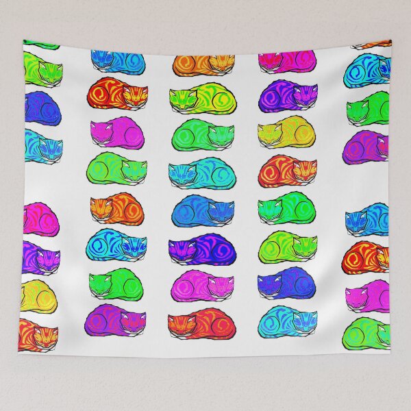 Item preview, espdzines-COLORFUL CATS designed and sold by EspDzines.