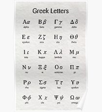 Greek letters Poster