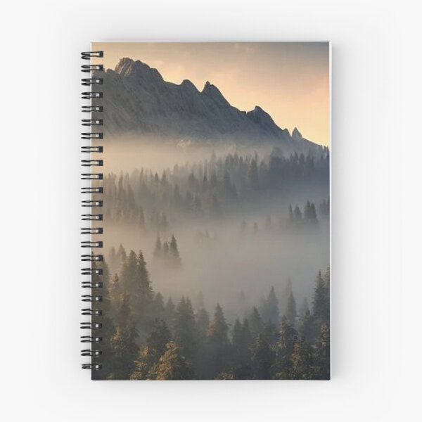 Item preview, Cozy and Beautiful Foggy forest mountains  designed and sold by Durgaa D.