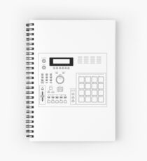 AKAI MPC 2000 Blueprint transparent Spiral Notebook