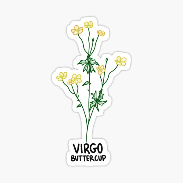 "Zodiac flowers virgo buttercup" Sticker for Sale by Hazyhorizons