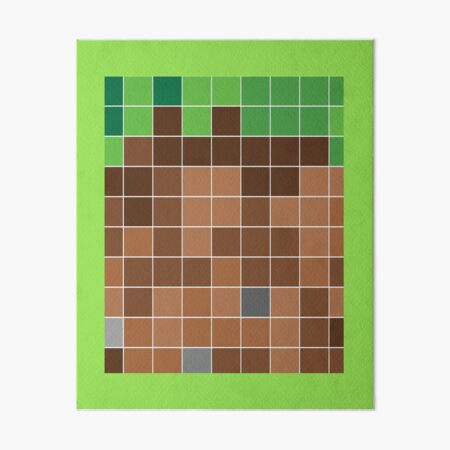 "Minecraft Grass Block - Minecraft Inspired Fan Art" Art Board Print