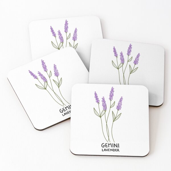 Item preview, Flores del zodiaco Géminis Lavanda designed and sold by Hazyhorizons.