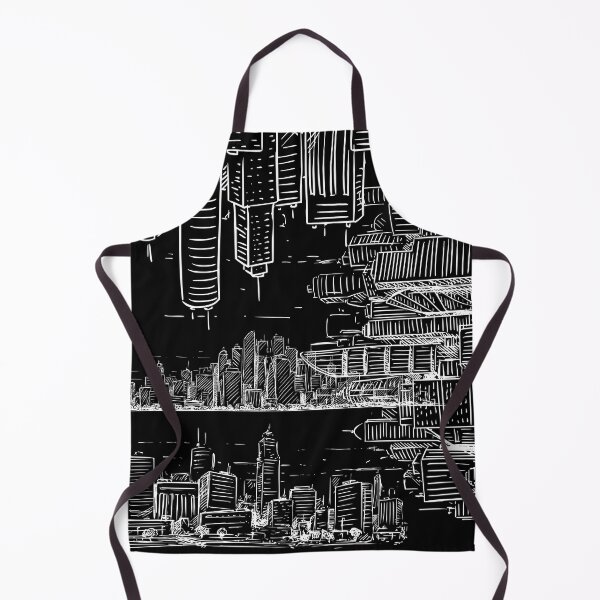 Item preview, Trippy Urban Landscape - Asymmetrical Abstract White Design - Choose your own color! designed and sold by MrGiftee.