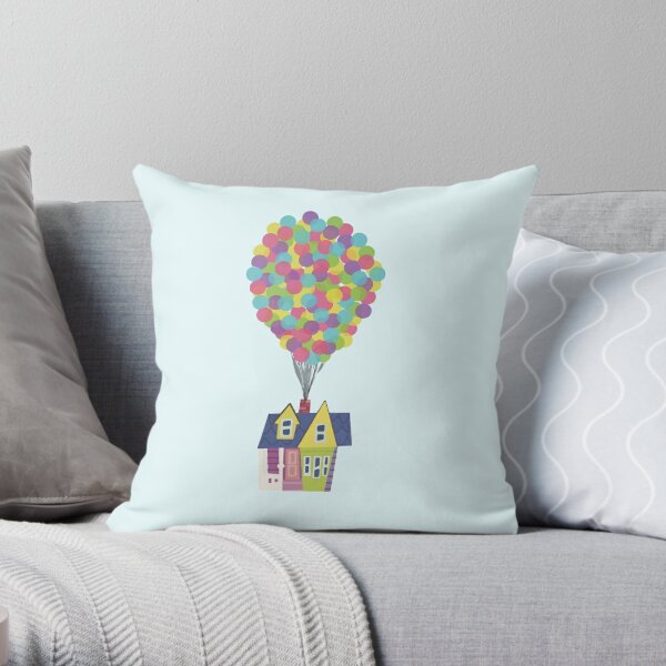 Balloon House Throw Pillow