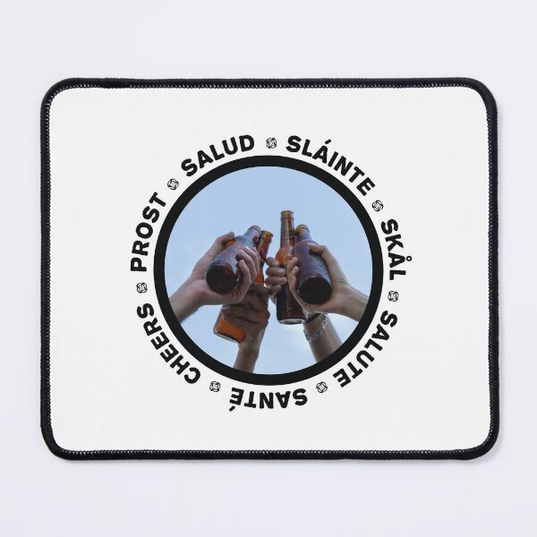 Item preview, Sláinte cheers in several languages! Black designed and sold by OptLuv.
