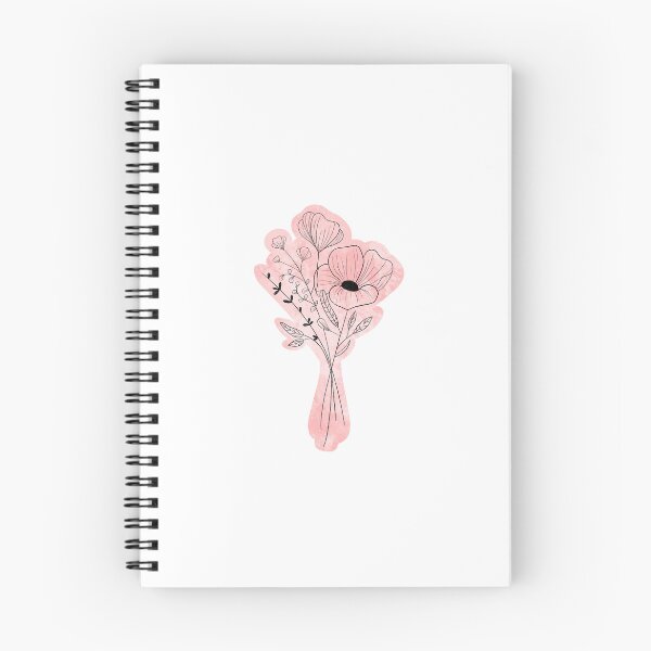 Item preview, pink marbled aesthetic simple flowers designed and sold by CreationCarson.