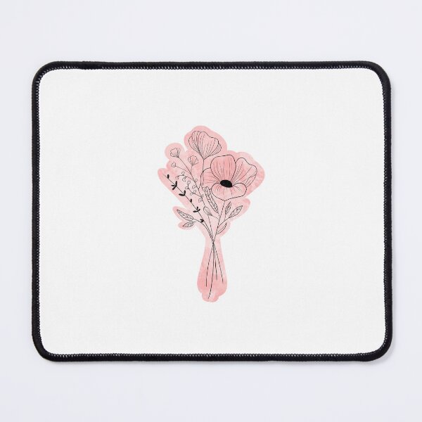 Item preview, pink marbled aesthetic simple flowers designed and sold by CreationCarson.