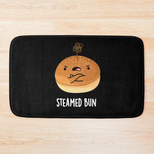 Item preview, Steamed Bun Funny Food Puns (Dark BG) designed and sold by punnybone.