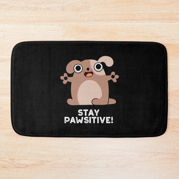 Item preview, Stay Pawsitive Positive Dog Puns (Dark BG) designed and sold by punnybone.