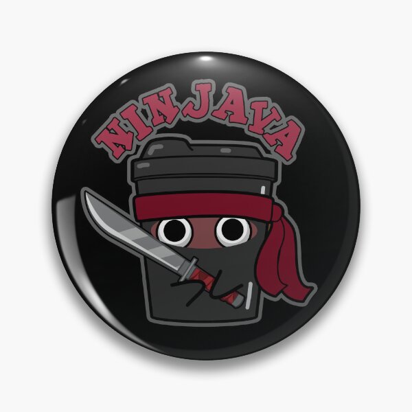 Item preview, Ninjava Ninja Java Funny Coffee Puns (Dark BG) designed and sold by punnybone.