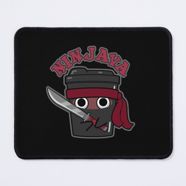 Item preview, Ninjava Ninja Java Funny Coffee Puns (Dark BG) designed and sold by punnybone.