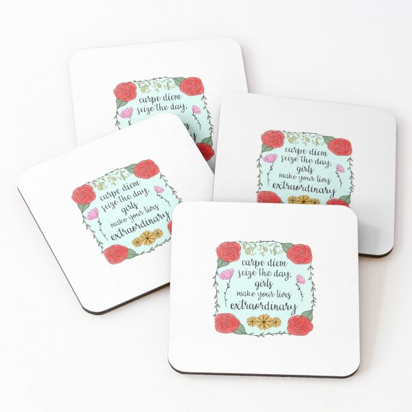 Item preview, Dead Poets Society Floral Quote Block designed and sold by CreationCarson.