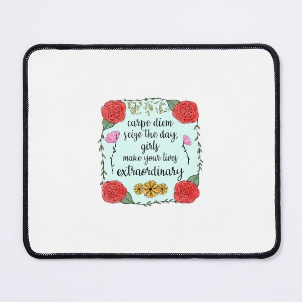 Item preview, Dead Poets Society Floral Quote Block designed and sold by CreationCarson.