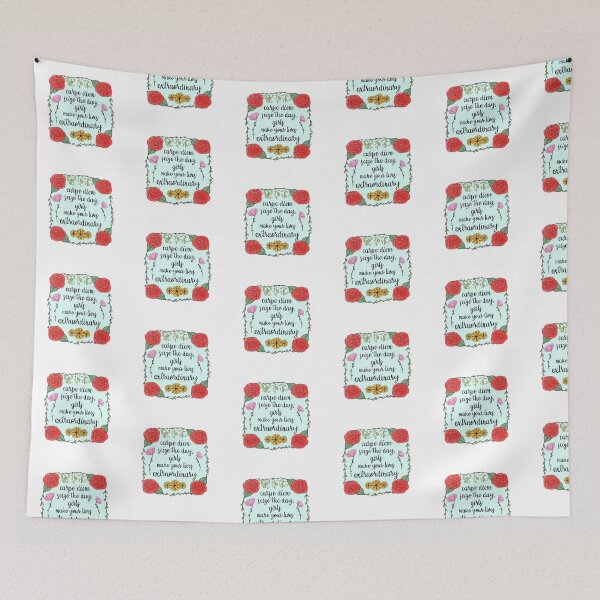 Item preview, Dead Poets Society Floral Quote Block designed and sold by CreationCarson.