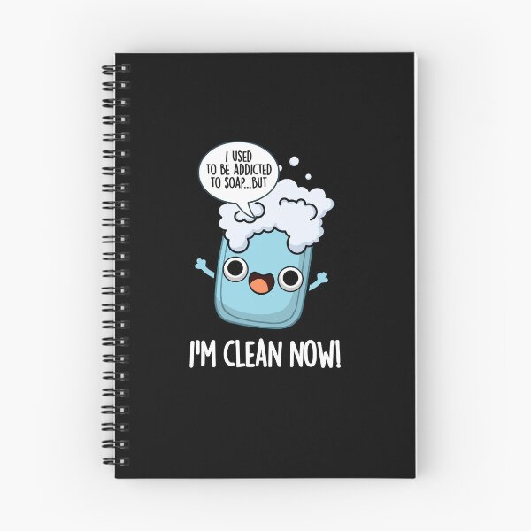 Item preview, I'm Clean Now Funny Addicted To Soap Puns (Dark BG) designed and sold by punnybone.