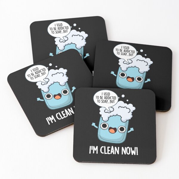Item preview, I'm Clean Now Funny Addicted To Soap Puns (Dark BG) designed and sold by punnybone.