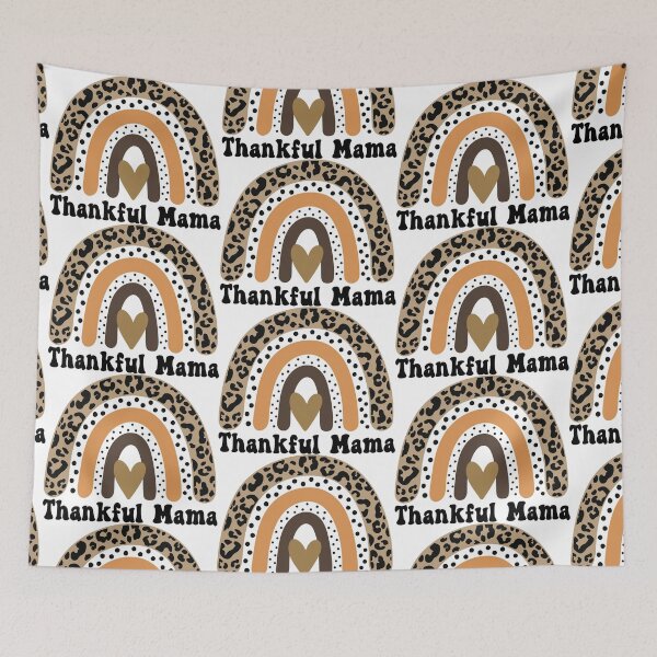 Item preview, Thankful Mama Thanksgiving Leopard Rainbow Gift Idea for Mom designed and sold by PearlMoonGrapes.