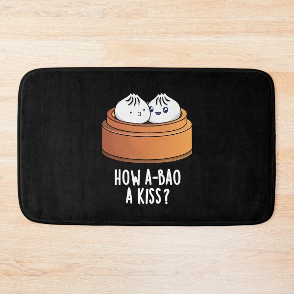 Item preview, How A-bao A Kiss Funny Dimsum Puns (Dark BG) designed and sold by punnybone.
